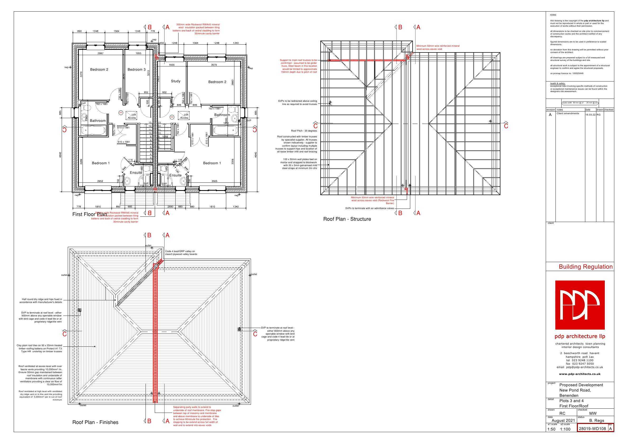 Plot 3 & 4 Bedroom Layout